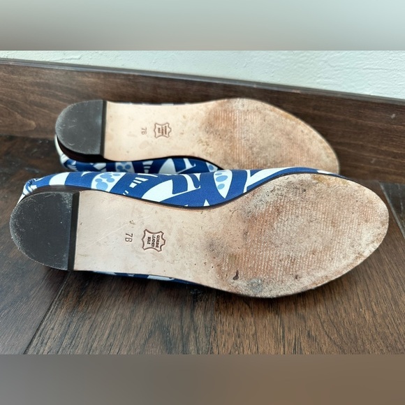 Talbots Blue and White Buckle Flat Shoes - size 7 - Picture 8 of 8